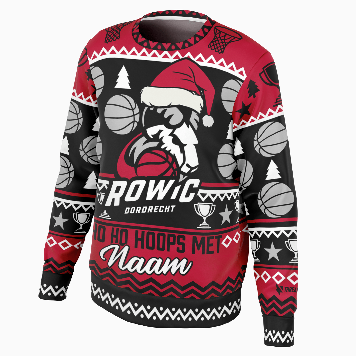 Rowic Ho Ho Hoops Kerst Sweatshirt - Unisex