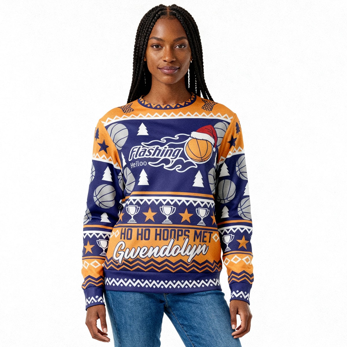 Flashing Heiloo Ho Ho Hoops Kerst Sweatshirt - Unisex