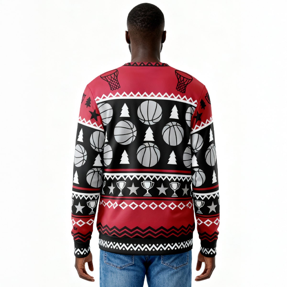 Rowic Ho Ho Hoops Kerst Sweatshirt - Unisex