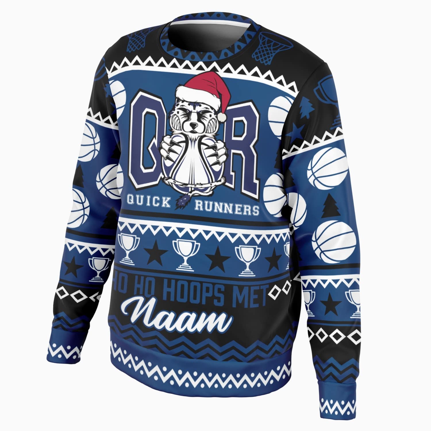 Quick Runners Ho Ho Hoops Kerst Sweatshirt - Unisex