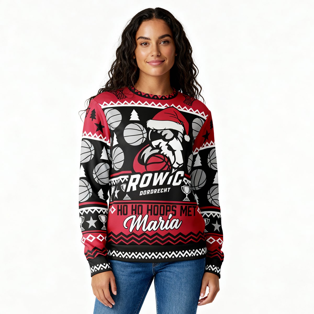 Rowic Ho Ho Hoops Kerst Sweatshirt - Unisex