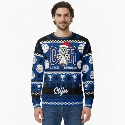 Quick Runners Ho Ho Hoops Kerst Sweatshirt - Unisex