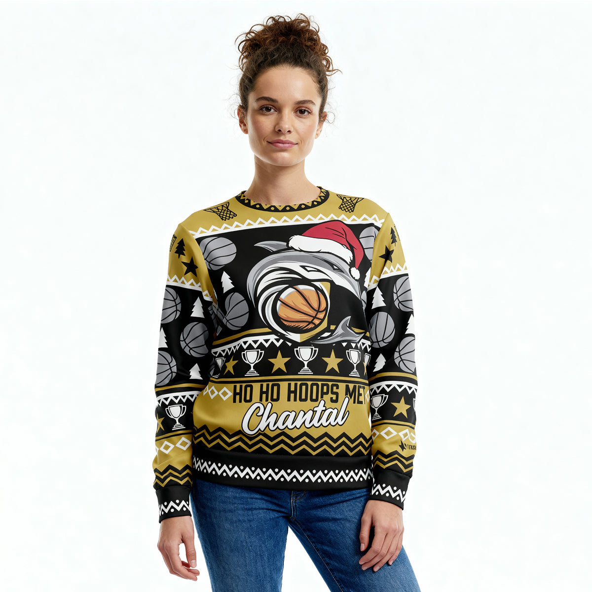Sharks Ho Ho Hoops Kerst Sweatshirt - Unisex