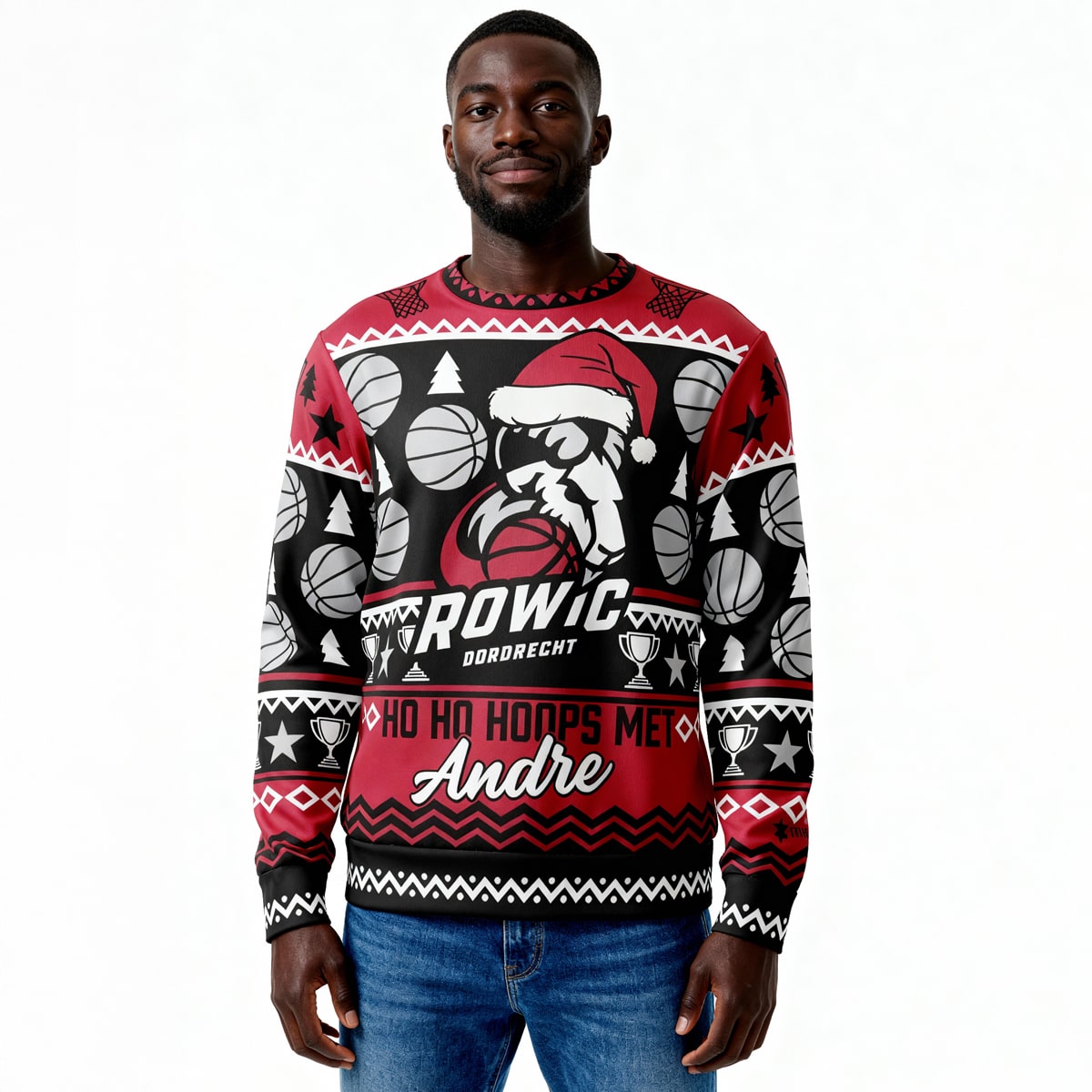 Rowic Ho Ho Hoops Kerst Sweatshirt - Unisex